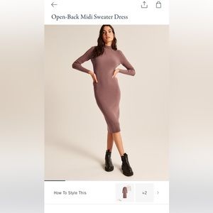 Open-back midi sweater dress Abercrombie & Fitch
